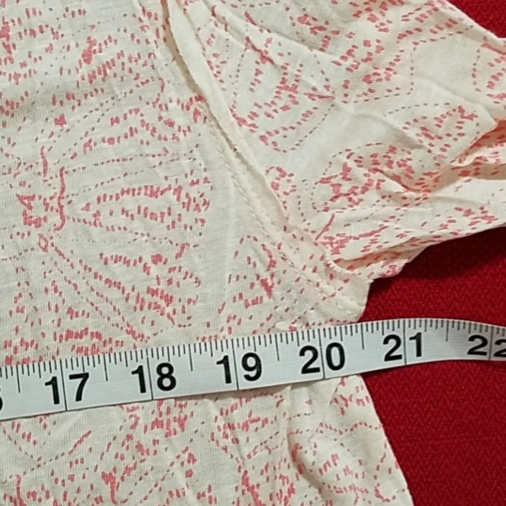 Free People Sahara print top peachy coral SP oversized Flowy Boho festival NWT